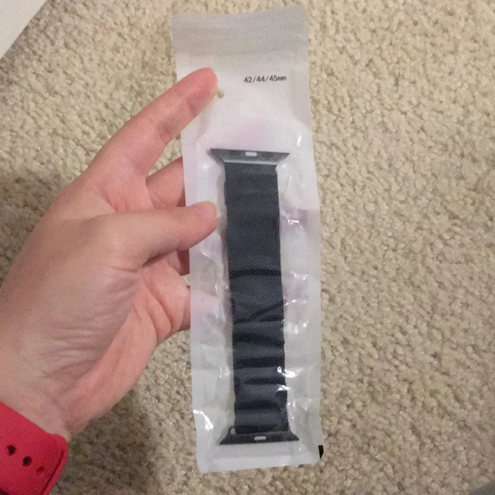 Black Steel Mesh Apple Watch Band
